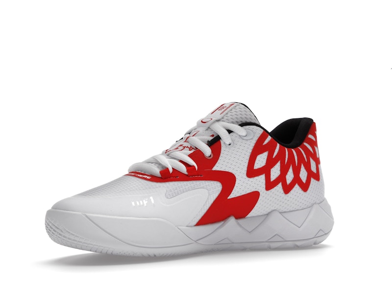 Puma LaMelo Ball MB.01 Lo Team Colors White High Risk Red