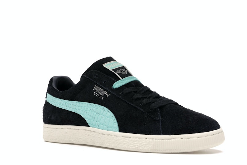 Puma suede black and turquoise Clearance