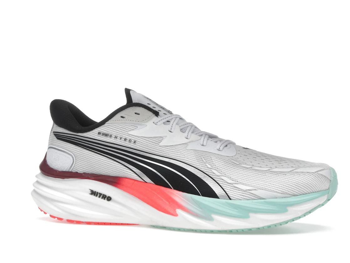 Puma Velocity Nitro 4 Hyrox White Mint Melt Glowing Red
