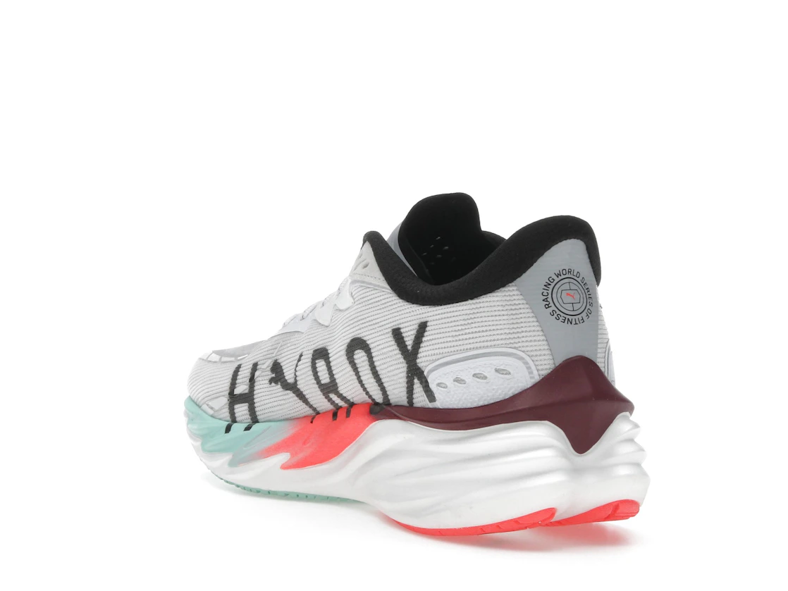Puma Velocity Nitro 4 Hyrox White Mint Melt Glowing Red