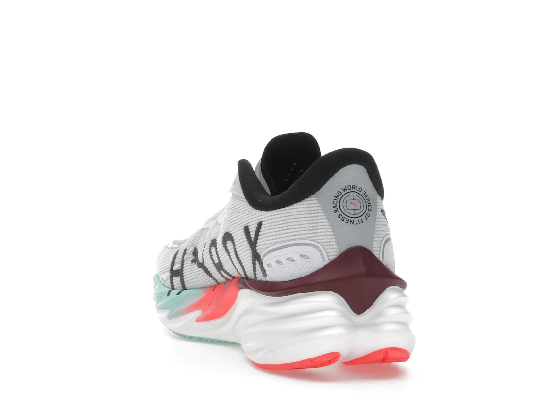 Puma Velocity Nitro 4 Hyrox White Mint Melt Glowing Red