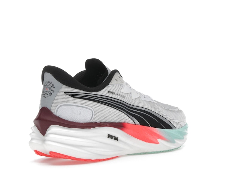 Puma Velocity Nitro 4 Hyrox White Mint Melt Glowing Red