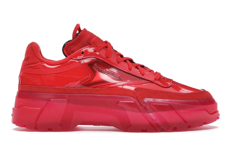 Red reebok women's sales sneakers