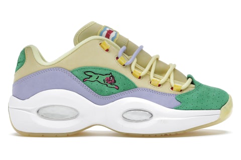 Reebok Question Low BBC Ice Cream Running Dog Yellow Green Men's