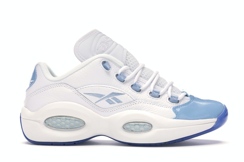 Reebok Question Low Patent Toe Carolina Blue Men s FX5000 GB