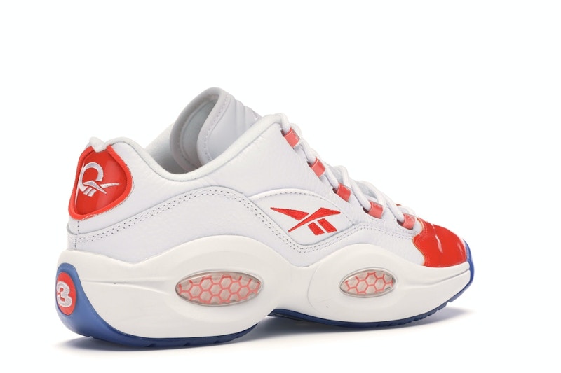 Reebok Question Low Patent Toe Orange