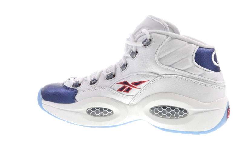 Reebok question mid blue toe clearance