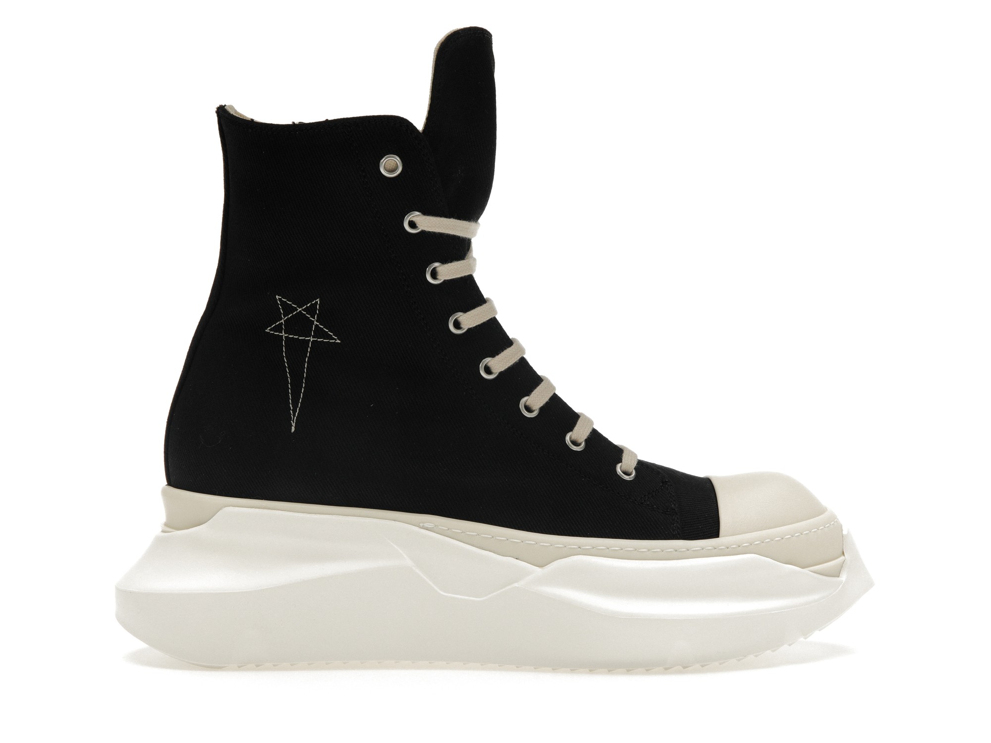 Rick Owens DRKSHDW Abstract High Top Embroidered Pentagram Black