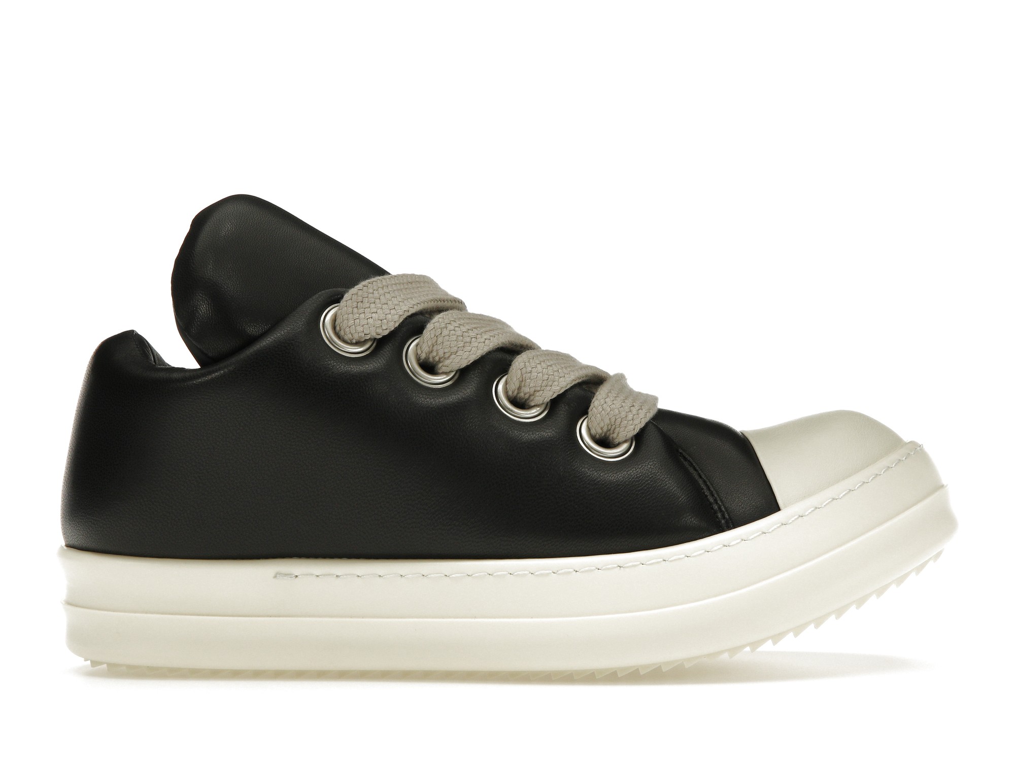 Rick Owens Jumbo Lace Padded Sneaks Low Black Milk メンズ 