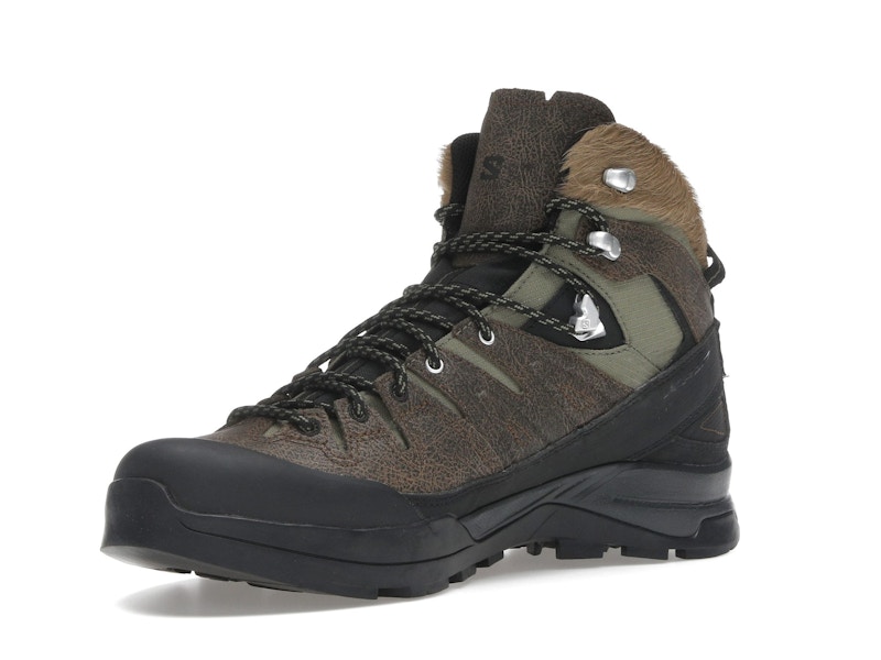 Salomon X-ALP Mid Distressed Leather GTX Dark Earth Black