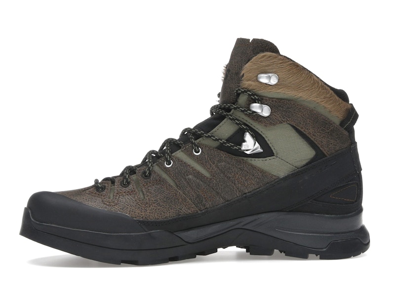 Salomon X-ALP Mid Distressed Leather GTX Dark Earth Black
