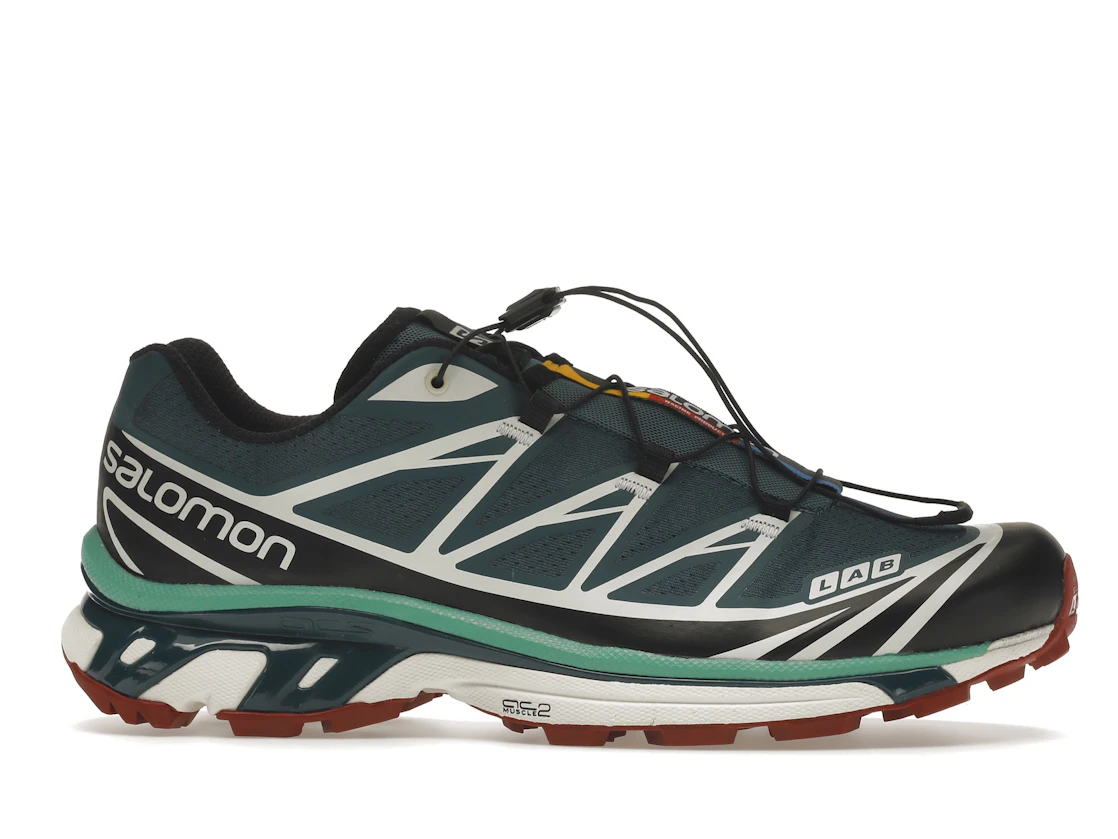 Salomon XT-6 Deep Teal Biking Red