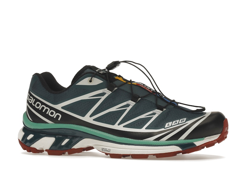 Salomon XT-6 Deep Teal Biking Red
