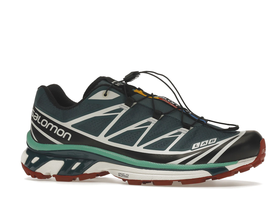 Salomon XT-6 Deep Teal Biking Red
