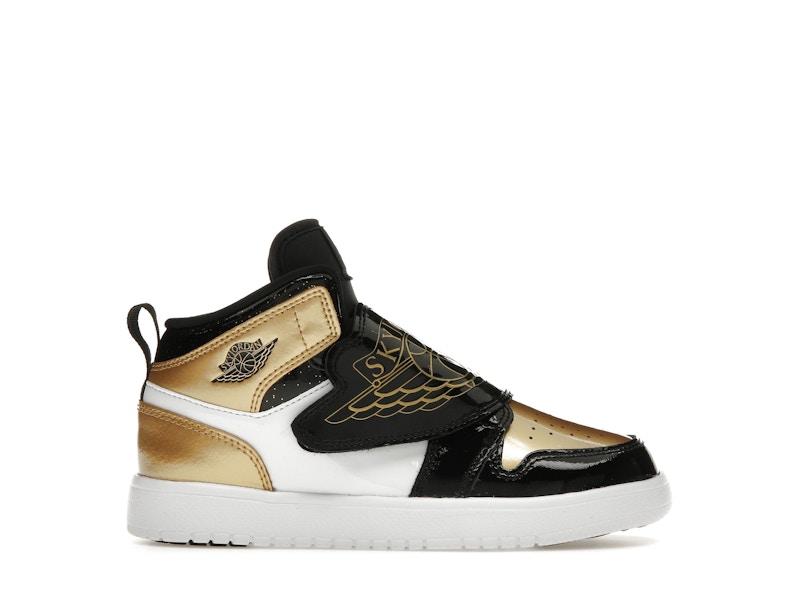 Sky Jordan 1 Mid Schwarz Metallic Gold WeiB PS DV6069 071 DE