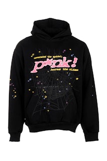 Sp5der P*NK Hoodie Black Men's FW21 US