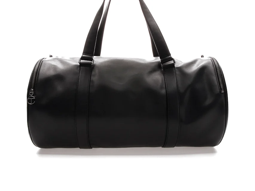 Telfar Duffle Large Black in Faux Leather with Antique Silver-tone - US
