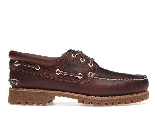 Timberland 3-Loch Stollen Handgenähter Bootsschuh Burgunderrot 0
