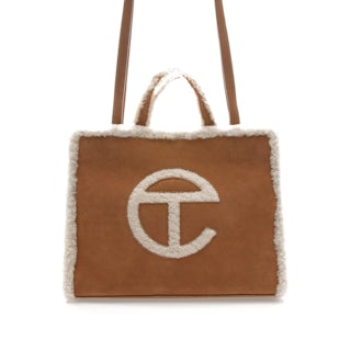 Telfar x UGG Shopping Bag Medium Chestnut in Shearling US