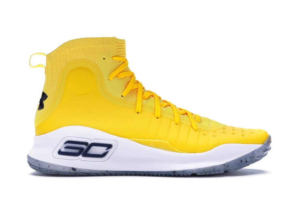 under armour curry 4 mens yellow