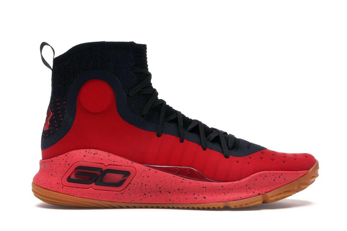Under Armour Curry 4 Red Black Gum 0