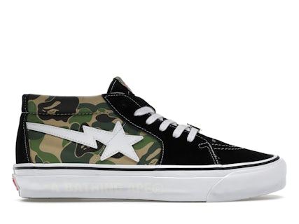 Vans LX Sk8-Mid Bape ABC Camo Black Green Men's VN000MZGCX3