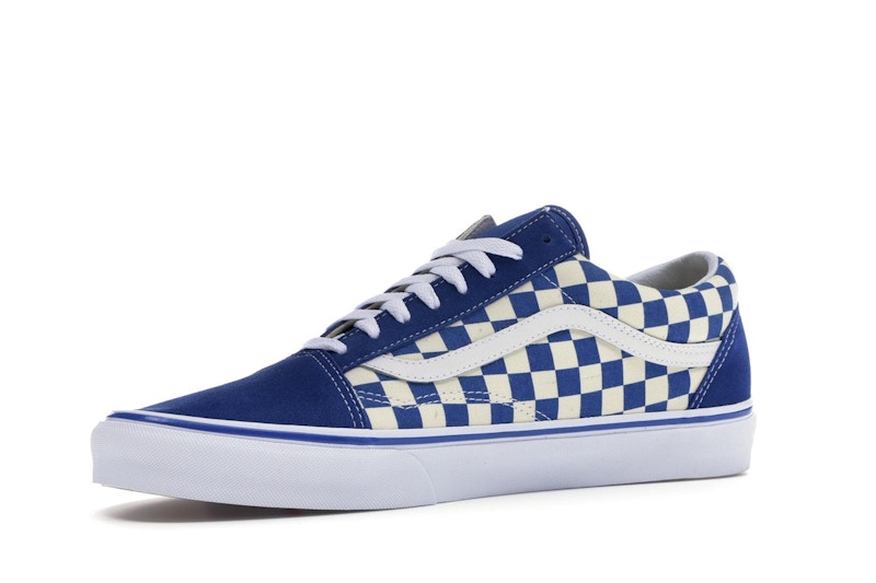 blue checkboard vans