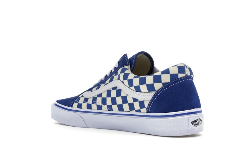 vans blue old skool checkerboard