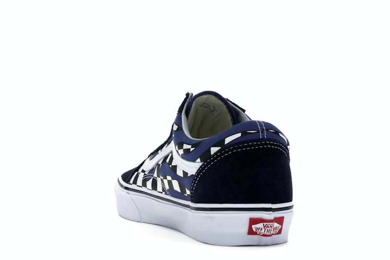 blue checkerboard flame vans