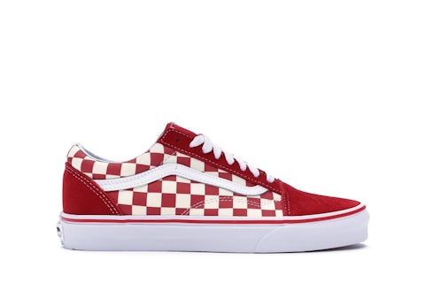 Vans Old Skool Checkerboard Racing Red Men's VN0A38G1P0T US