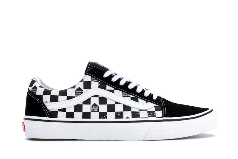 Black and white top checkered vans mens