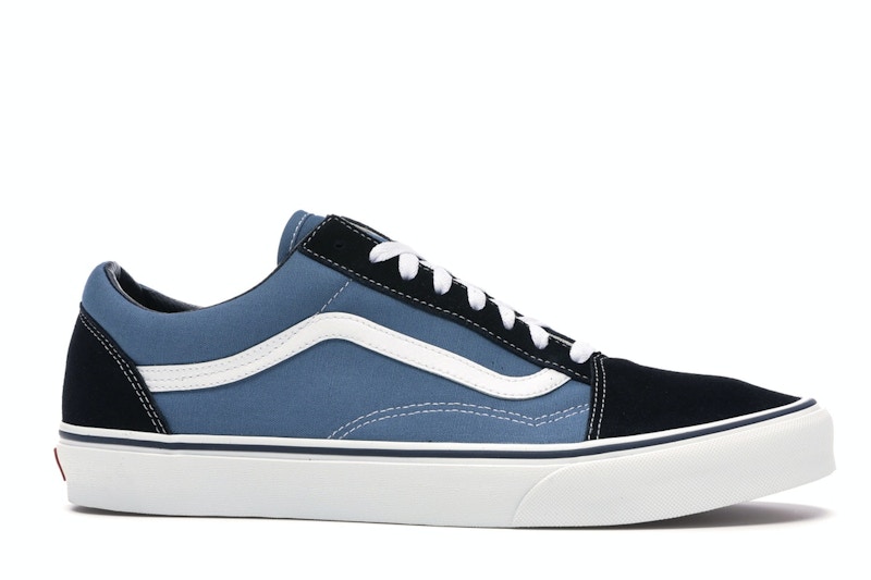Navy and black old skool vans clearance