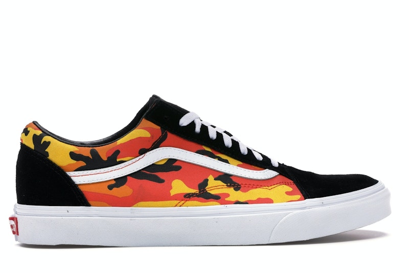 low top orange vans
