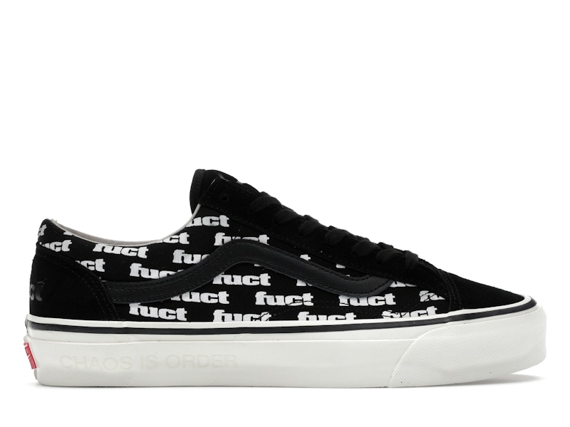 国内配送 VANS OLD SKOOL 36 BLACK/MARSHMALLOW Vans Old Skool Reissue 36 LX FUCT x Slam Jam Black