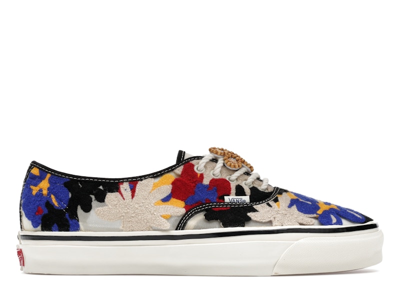 Vans Premium Authentic Needlework White Red Blue Men's