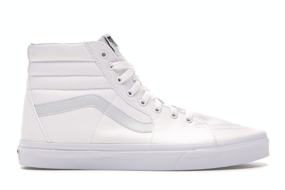Vans Men's Canvas SK-8 Hi Shoes, Size: 11.5, White