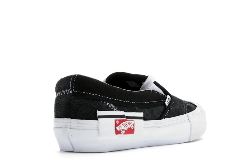 Vans slip on pro toe cap black store