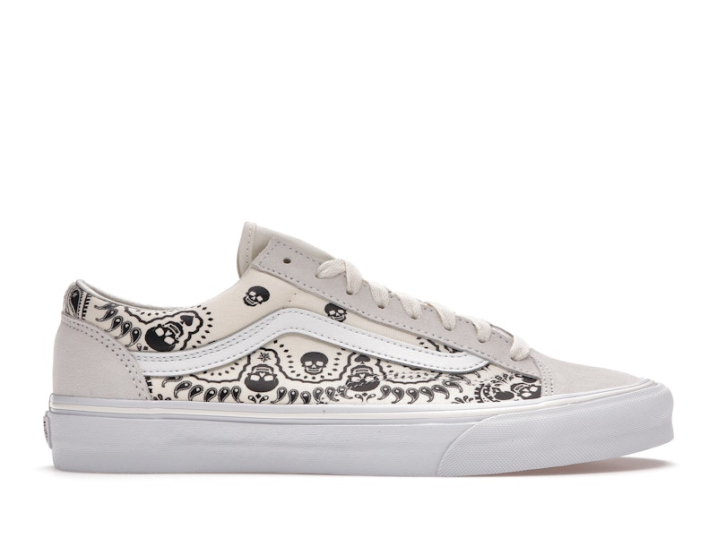Vans Style 36 Skull Bandana White Black Men's VN0A54F642S US