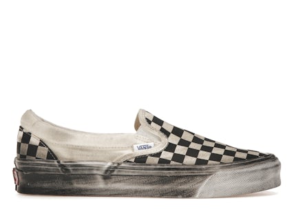 Hair Checkerboard Vans Classic Slip On Calf Hair Tan Checkerboard