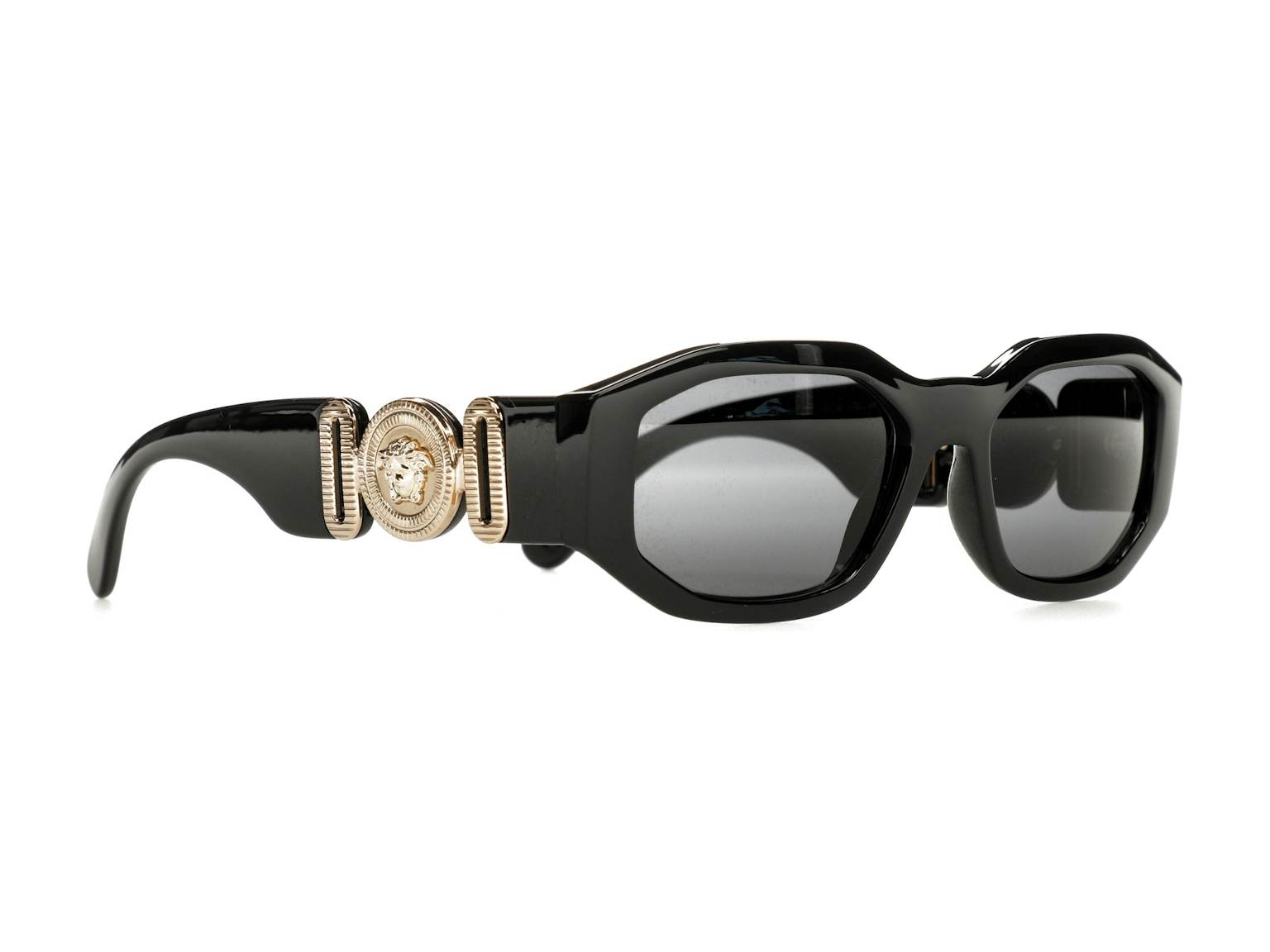 Versace Irregular Biggie Sunglasses Black/Black (VE4361) in Acetate ...