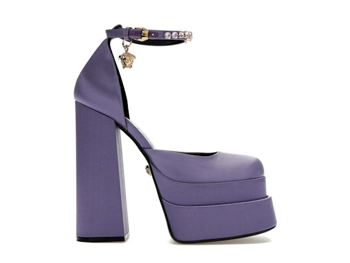 Versace Medusa Aevitas 155mm Plateau Décolleté Lilla Satin 0