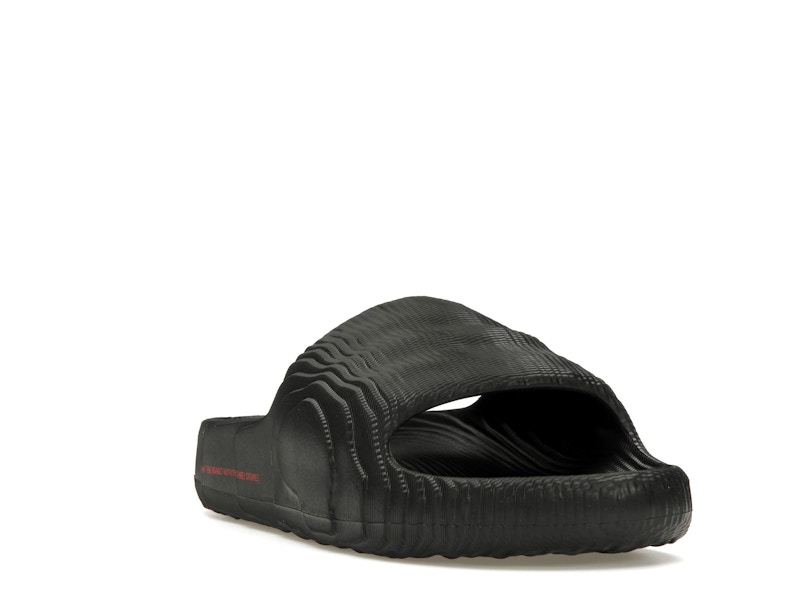 adidas Adilette 22 Slides Black Scarlet