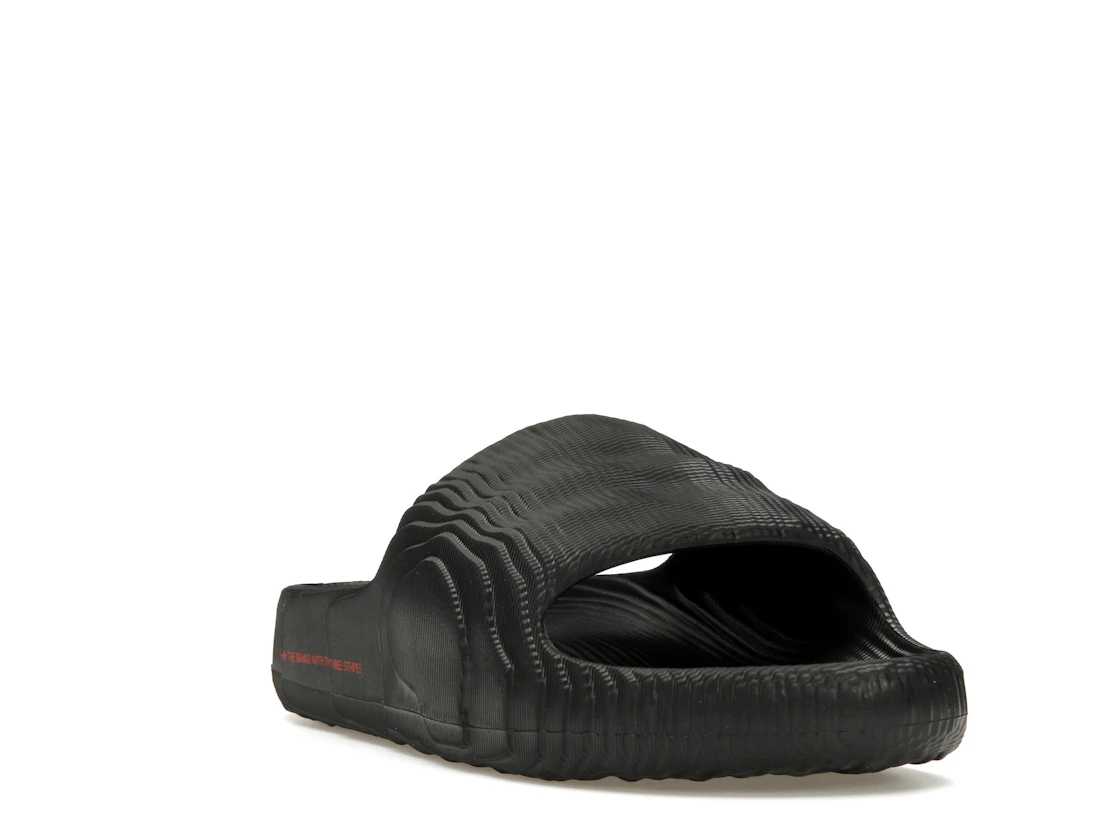 adidas Adilette 22 Slides Black Scarlet