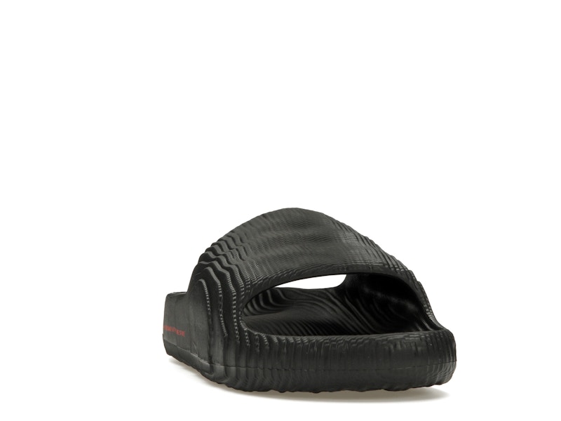adidas Adilette 22 Slides Black Scarlet