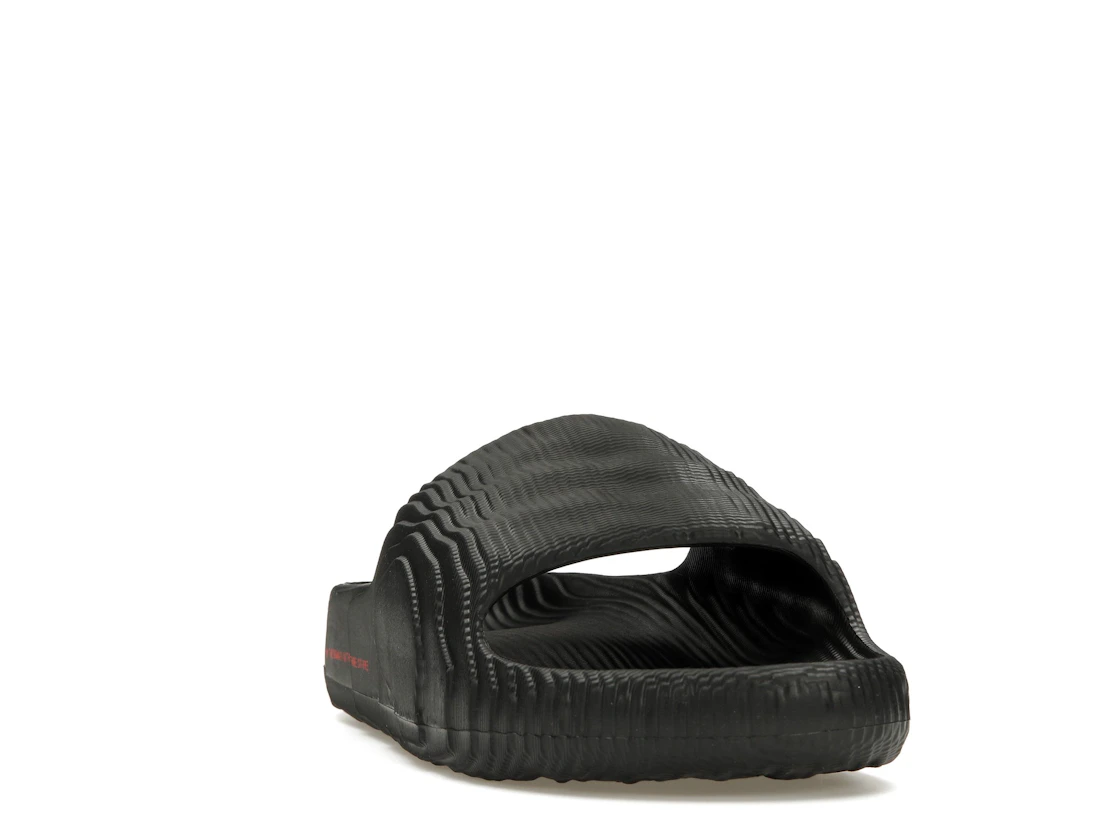 adidas Adilette 22 Slides Black Scarlet