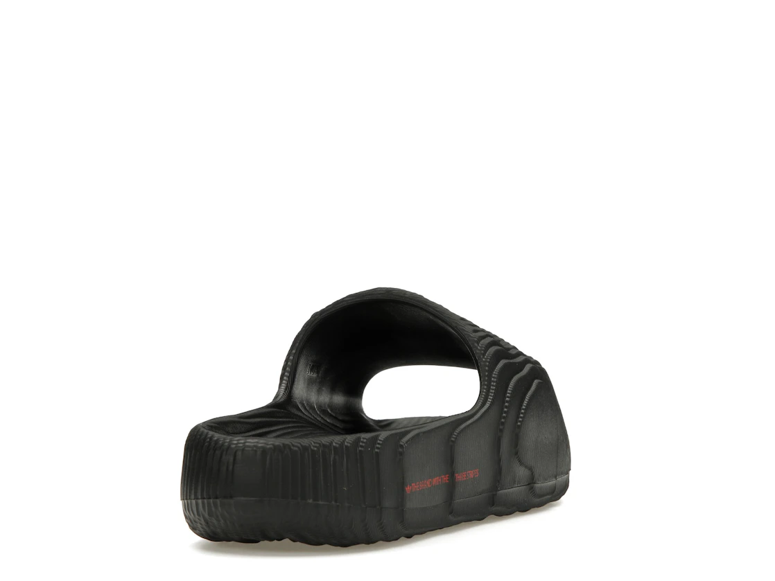 adidas Adilette 22 Slides Black Scarlet