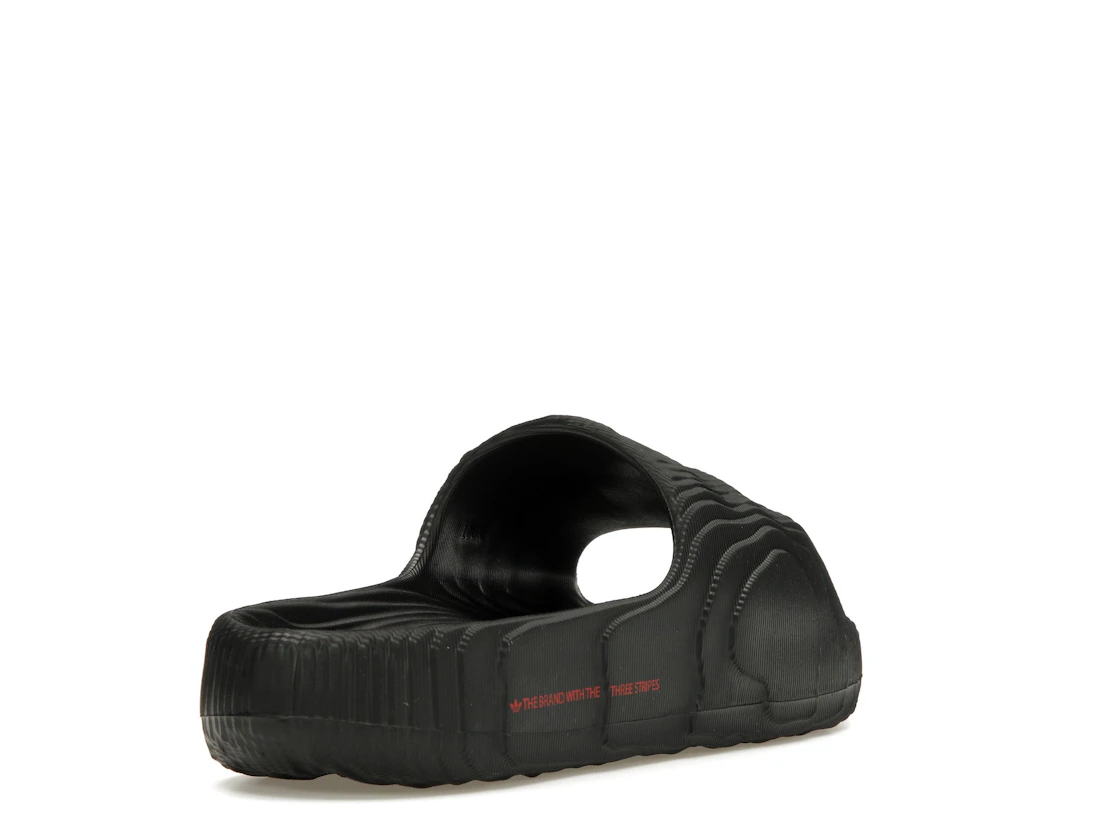 adidas Adilette 22 Slides Black Scarlet