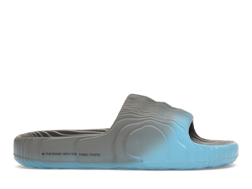 adidas Adilette 22 Slides Grey Semi Blue Burst Mel Core Black 0