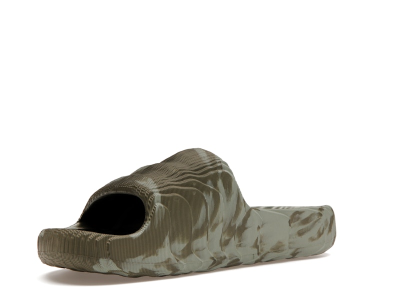 adidas Adilette 22 Slides Olive Strata Silver Green