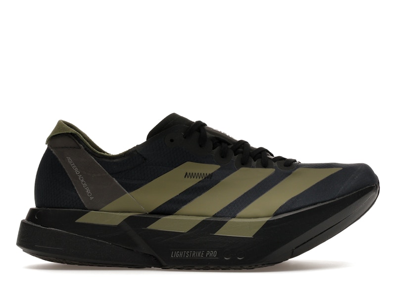 adidas Adizero Adios Pro 4 Black Focus Olive Men's - JP6314 - US
